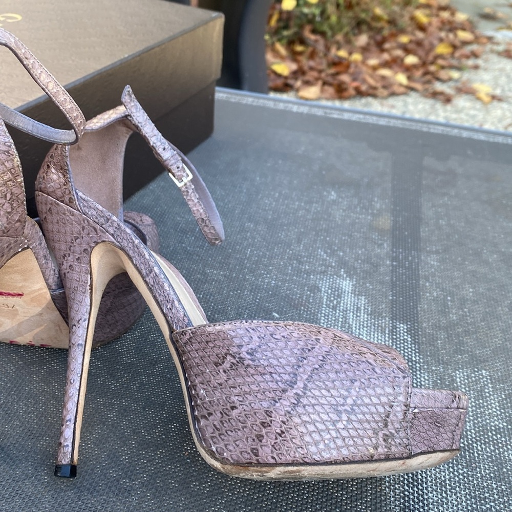 Gucci Python Stiletto Platforms, It Size 37 - image 5